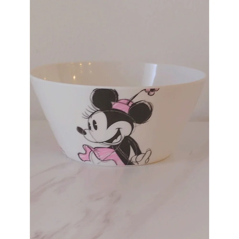 ZAK! Disney Plastic Ice Cream Bowl ZAK! Melamine Sketch Minnie Mouse Drawing